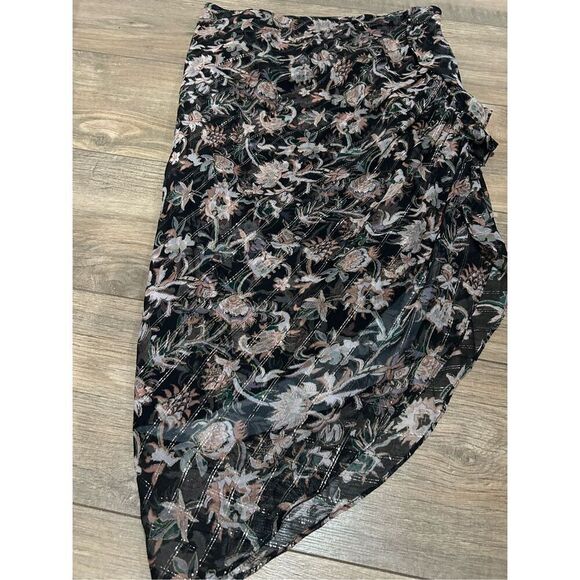 VERONICA BEARD Metallic Thread Floral skirt - Picture 2 of 7